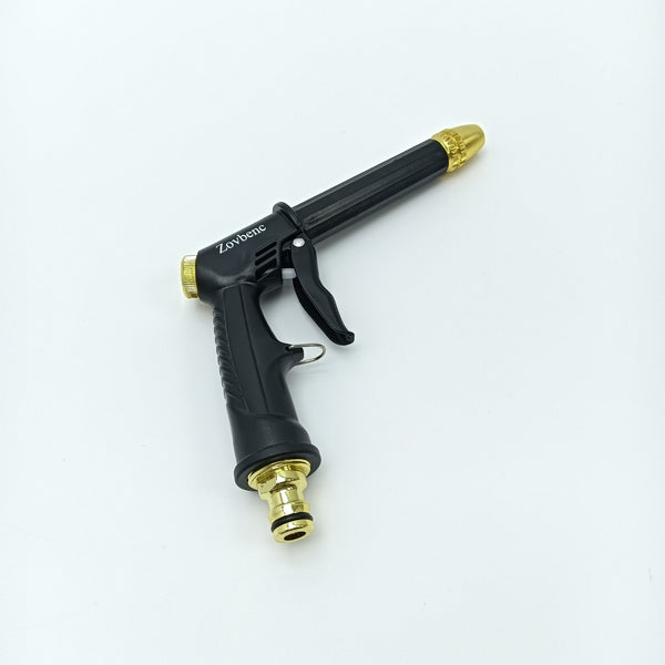 Zovbenc Garden hose sprayers Heavy Duty Garden Hose Nozzle Sprayer with Trigger, Black with Gold Accents