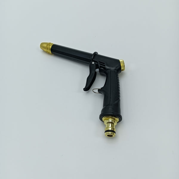Zovbenc Garden hose sprayers Heavy Duty Garden Hose Nozzle Sprayer with Trigger, Black with Gold Accents