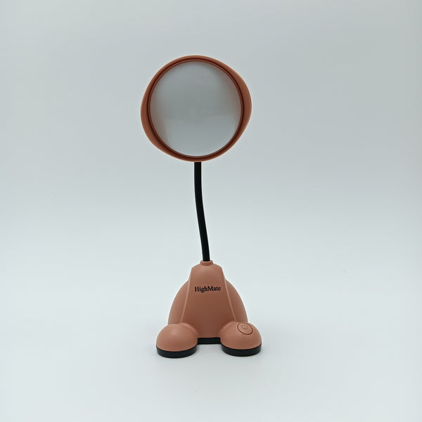 HighMate LED lamps LED Desk Lamp with Adjustable Gooseneck, Coral Pink, Touch Control Button