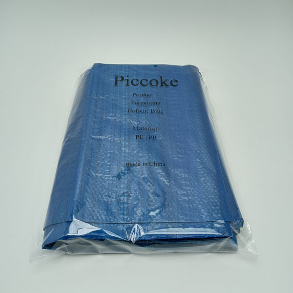 Piccoke Tarpaulins Blue PE+PP Material Heavy Duty Tarpaulin for Camping and Outdoor Activities