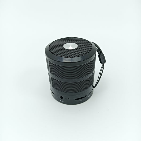 Mixcola Personal stereos Portable Black Wireless Speaker with Wrist Strap, Compact Cylindrical Design