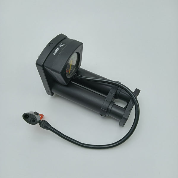 Decdula Pumps for inflating vehicle tyres Portable Dual Cylinder Air Pump with Pressure Gauge and Hose, Black