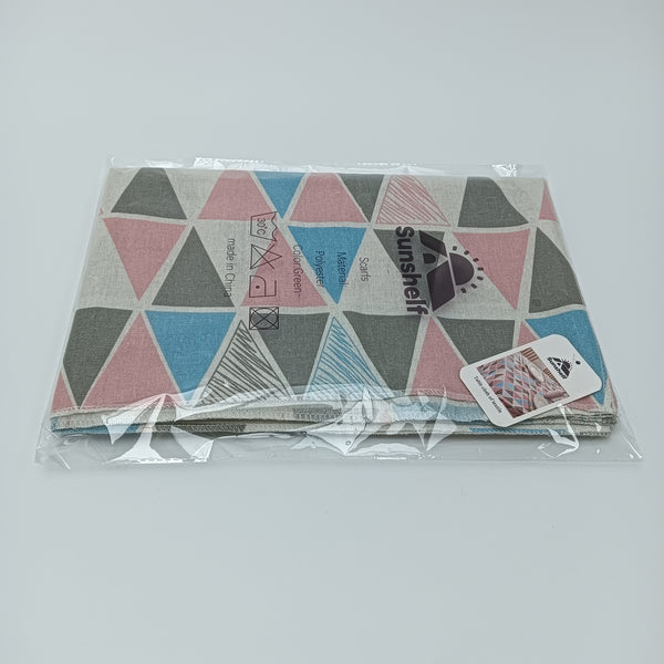 Sunshelf Table cloth of textile Geometric Triangle Pattern Tablecloth, Polyester, Green Pink Blue, 120x200cm