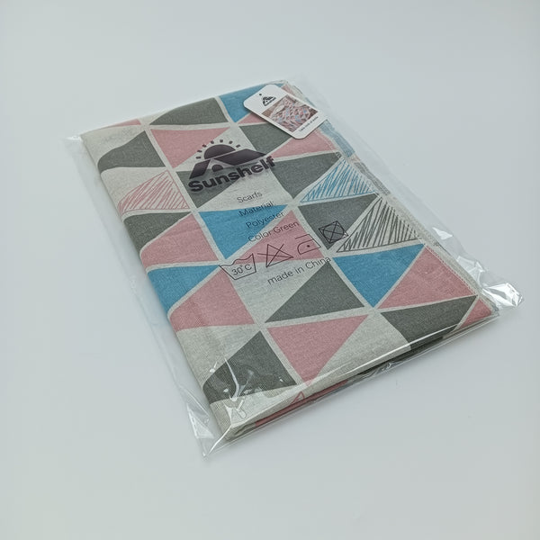 Sunshelf Table cloth of textile Geometric Triangle Pattern Tablecloth, Polyester, Green Pink Blue, 120x200cm