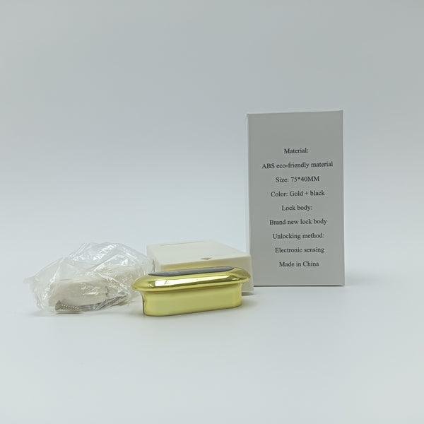 TrueGhost Electronic locks Gold and Black Electronic Sensing Cabinet Lock, ABS Material, 75x40MM