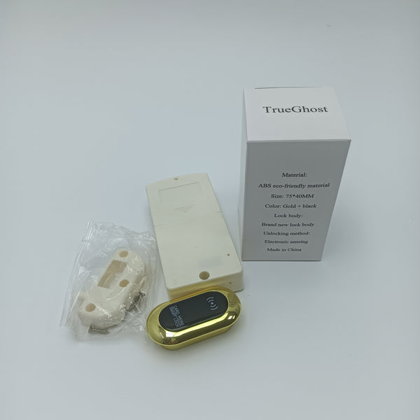 TrueGhost Electronic locks Gold and Black Electronic Sensing Cabinet Lock, ABS Material, 75x40MM