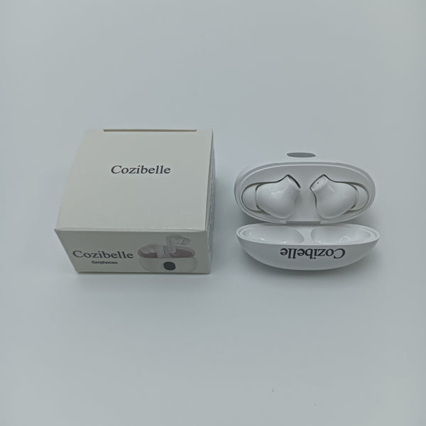 Cozibelle Earphones Wireless in-Ear Earphones with Charging Case, White