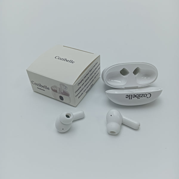 Cozibelle Earphones Wireless in-Ear Earphones with Charging Case, White