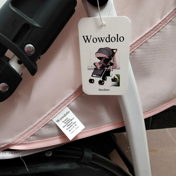 Wowdolo Strollers Lightweight Baby Stroller, Pink and Gray, with Mesh Ventilation and Storage Basket