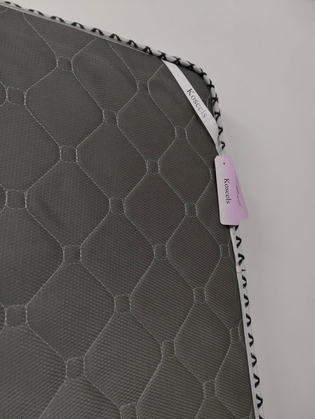 Koscels Futon mattresses Gray Quilted Pattern Mattress with Decorative Border Trim
