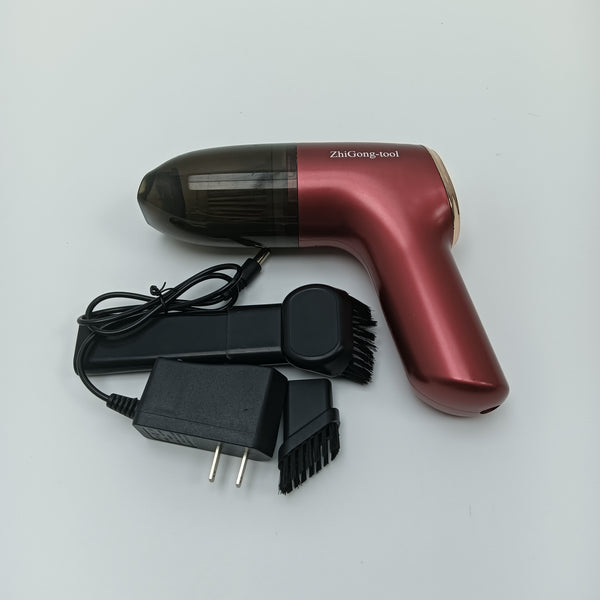 ZhiGong-tool Vacuum cleaners Handheld Vacuum Cleaner with Brush Attachments, Red, Rechargeable Cordless