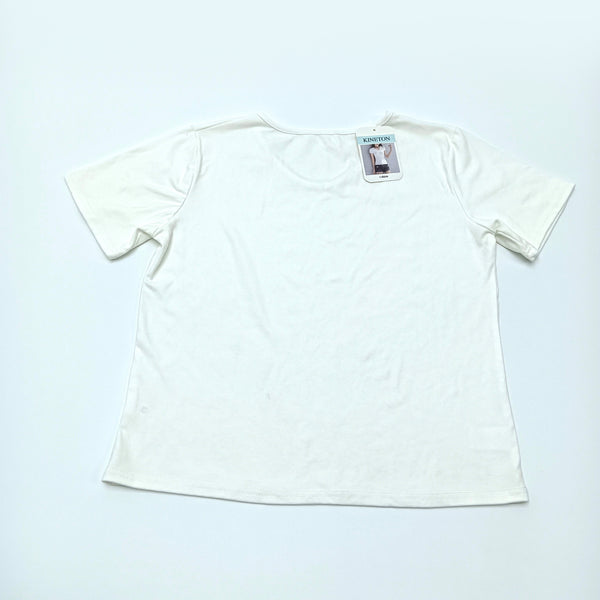 KINETON T-shirts Women's Casual Basic Slim Fit Short Sleeve
