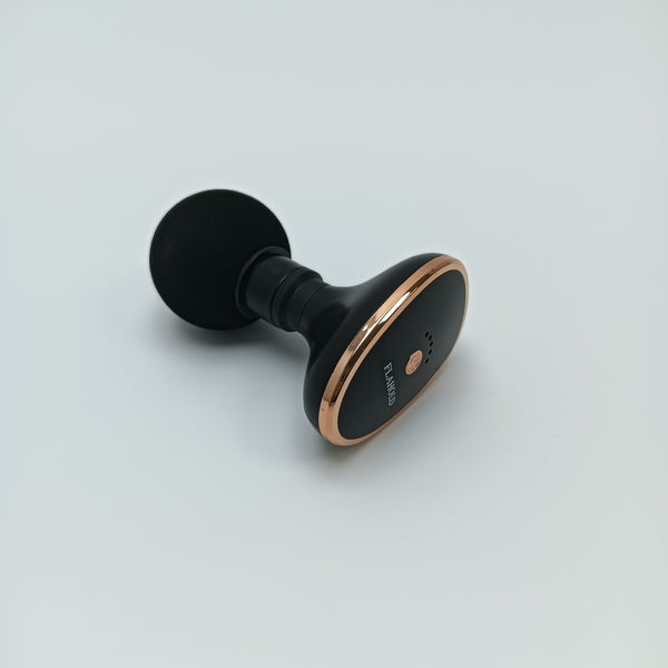 FLAHOLD Vibromassage apparatus Handheld Electric Massager, Black with Rose Gold Trim