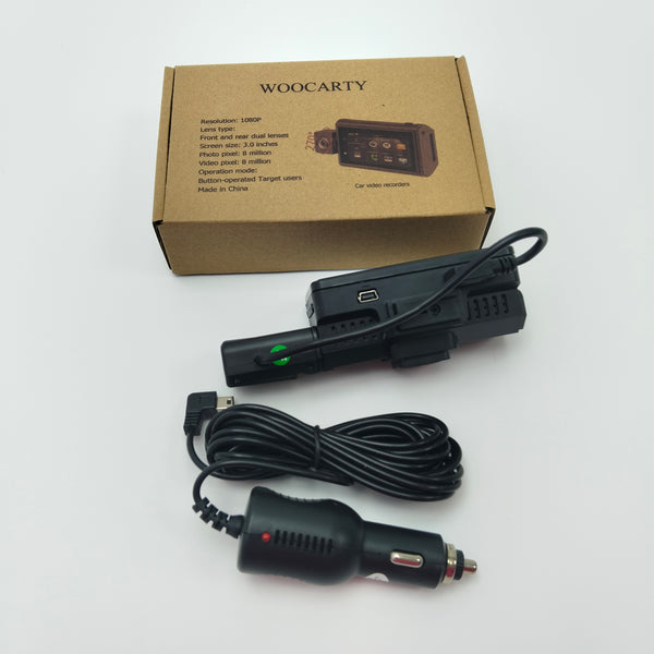 WOOCARTY Car video recorders 1080P Car Video Recorder with 3.0 Inch Screen, Car Charger Included