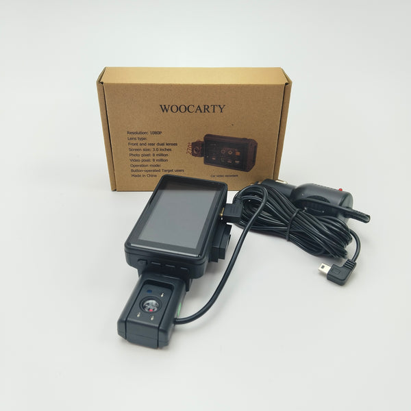 WOOCARTY Car video recorders 1080P Car Video Recorder with 3.0 Inch Screen, Car Charger Included