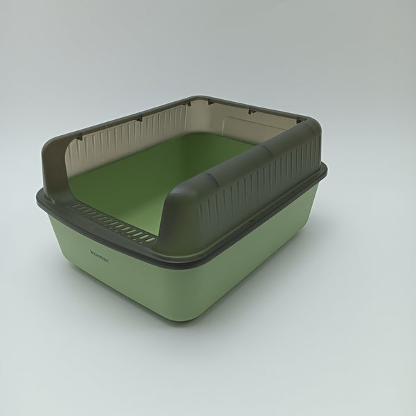 WENIPEISC Cat litter pans Green Cat Litter Box with Lid and Scoop, Top Entry Litter Pan