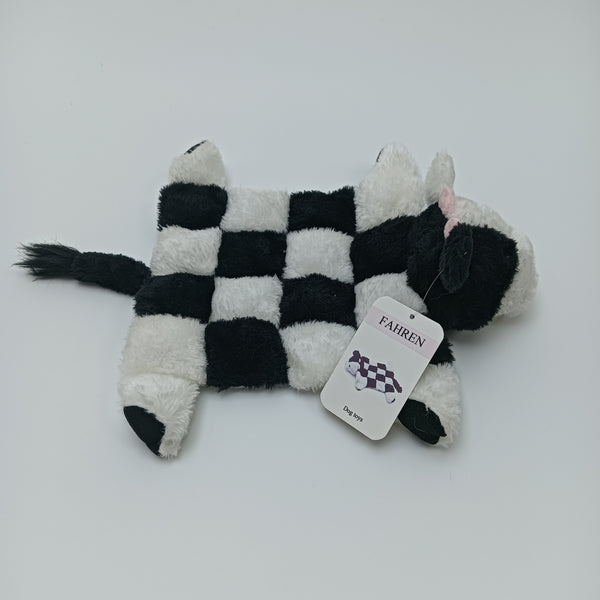 FAHREN Dog toys Checkered Black and White Pet Toy, Polyester Stuffed Animal