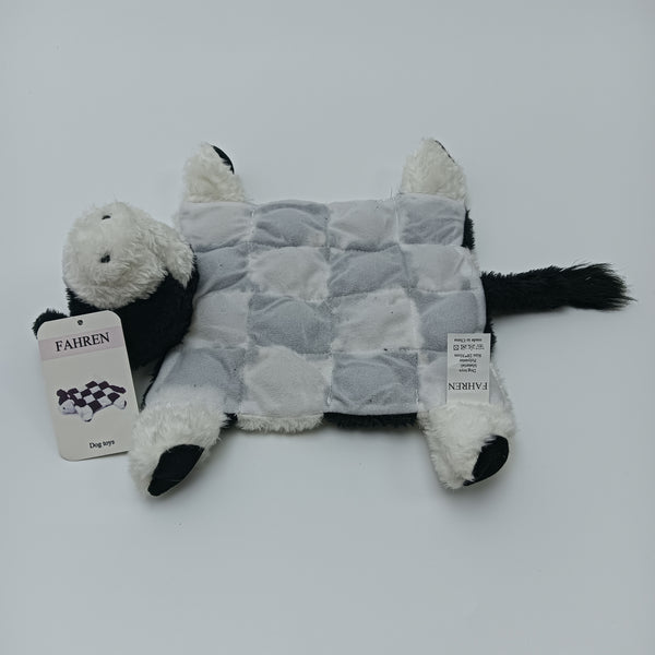 FAHREN Dog toys Checkered Black and White Pet Toy, Polyester Stuffed Animal