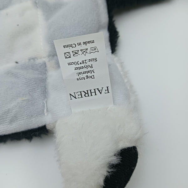 FAHREN Dog toys Checkered Black and White Pet Toy, Polyester Stuffed Animal