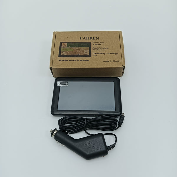 FAHREN Navigational apparatus for automobiles 7 Inch Touchscreen GPS Navigation System for Automobiles with Car Charger and USB Connectivity