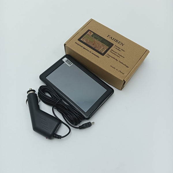 FAHREN Navigational apparatus for automobiles 7 Inch Touchscreen GPS Navigation System for Automobiles with Car Charger and USB Connectivity