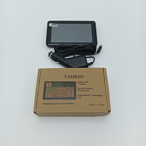 FAHREN Navigational apparatus for automobiles 7 Inch Touchscreen GPS Navigation System for Automobiles with Car Charger and USB Connectivity