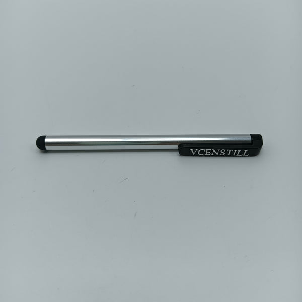 VCENSTILL Touch screen pens Silver Metal Touch Screen Pen with Pocket Clip for Tablets and Smartphones