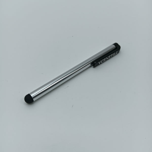 VCENSTILL Touch screen pens Silver Metal Touch Screen Pen with Pocket Clip for Tablets and Smartphones