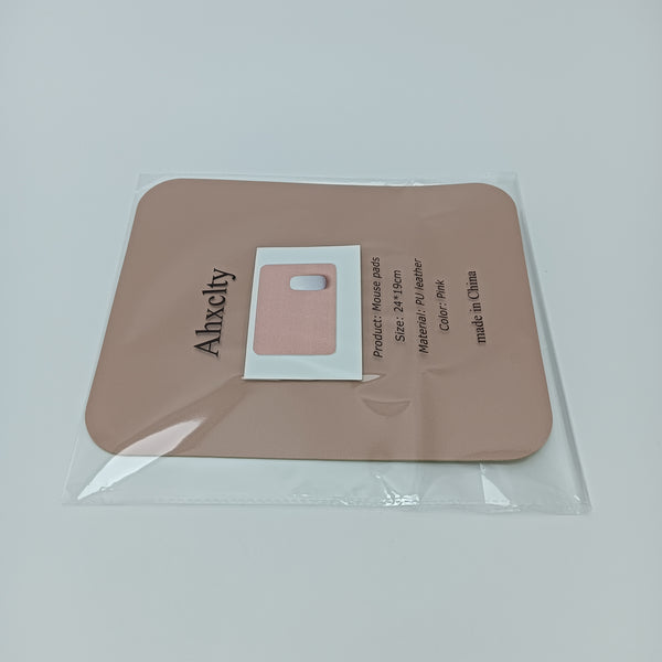 Ahxclty Mouse pads [computer peripheral] PU Leather Mouse Pad, Pink, 9.45x7.48 Inches, Rectangular, Anti-Slip Base