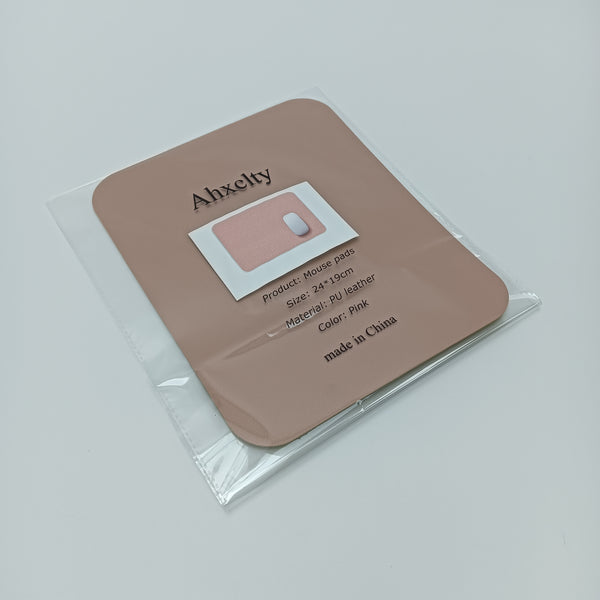 Ahxclty Mouse pads [computer peripheral] PU Leather Mouse Pad, Pink, 9.45x7.48 Inches, Rectangular, Anti-Slip Base