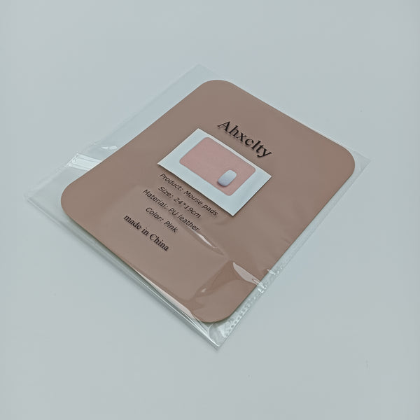 Ahxclty Mouse pads [computer peripheral] PU Leather Mouse Pad, Pink, 9.45x7.48 Inches, Rectangular, Anti-Slip Base