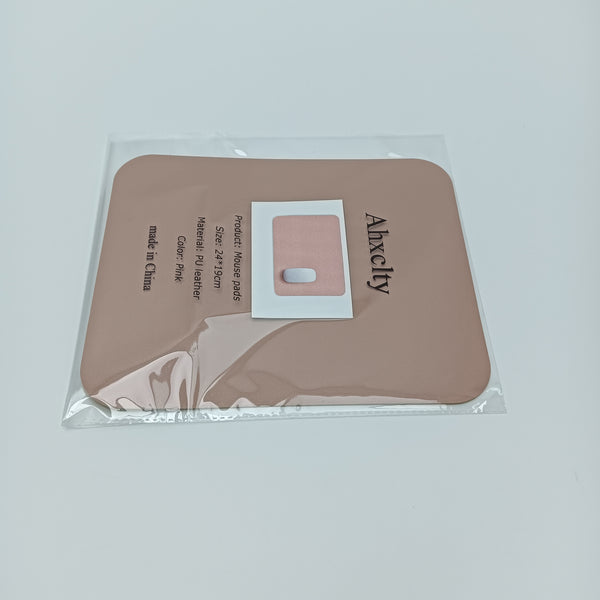Ahxclty Mouse pads [computer peripheral] PU Leather Mouse Pad, Pink, 9.45x7.48 Inches, Rectangular, Anti-Slip Base