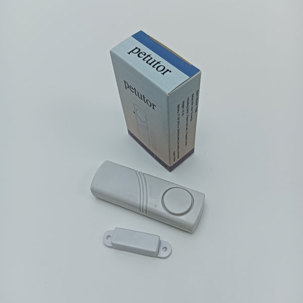 petutor Alarm monitoring systems Wireless Alarm Monitoring System with Magnetic Sensor, 110dB Volume, White