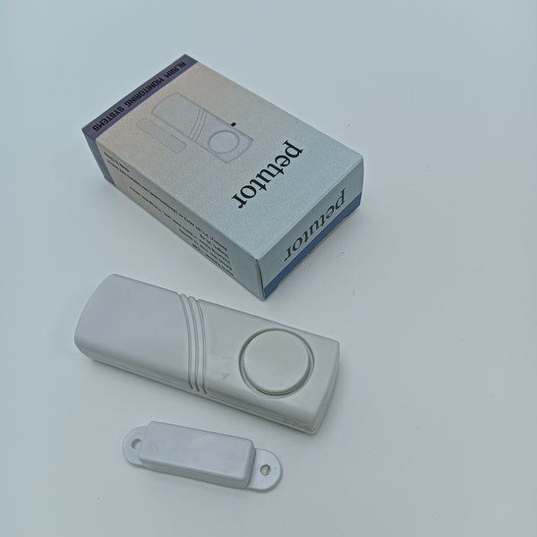 petutor Alarm monitoring systems Wireless Alarm Monitoring System with Magnetic Sensor, 110dB Volume, White