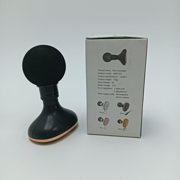 FAHREN Electric massage apparatus for household use Rechargeable Handheld Electric Massager, 5 Speed Settings, Black, 13x8cm, 150g