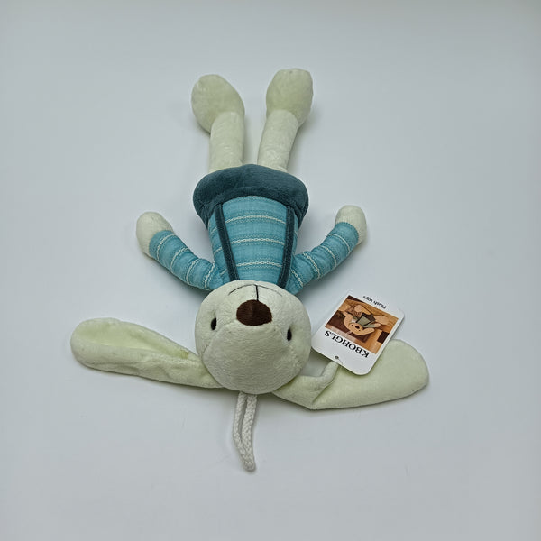 KBOHGLS Plush toys Bunny Plush Toy, 12 Inch Cute Rabbit Stuffed Animal in Blue Striped Outfit