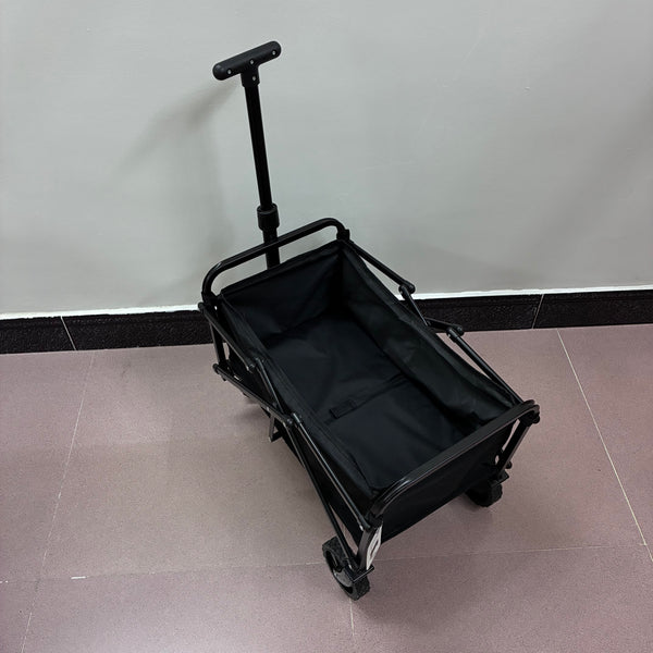 OUTFREE trolleys [furniture] Outdoor folding trolley, portable large-capacity four-wheel camping vehicle, black