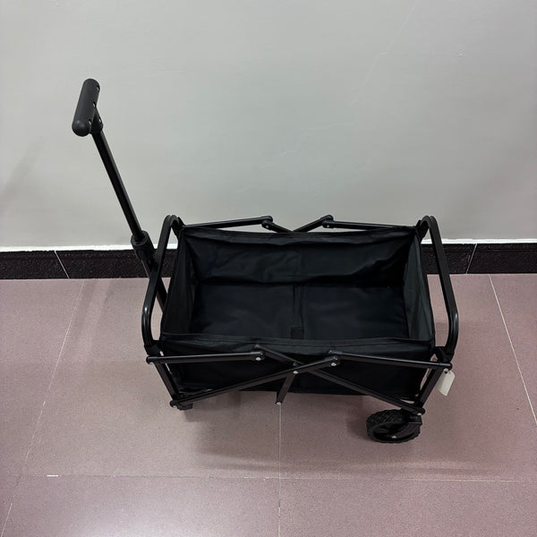 OUTFREE trolleys [furniture] Outdoor folding trolley, portable large-capacity four-wheel camping vehicle, black