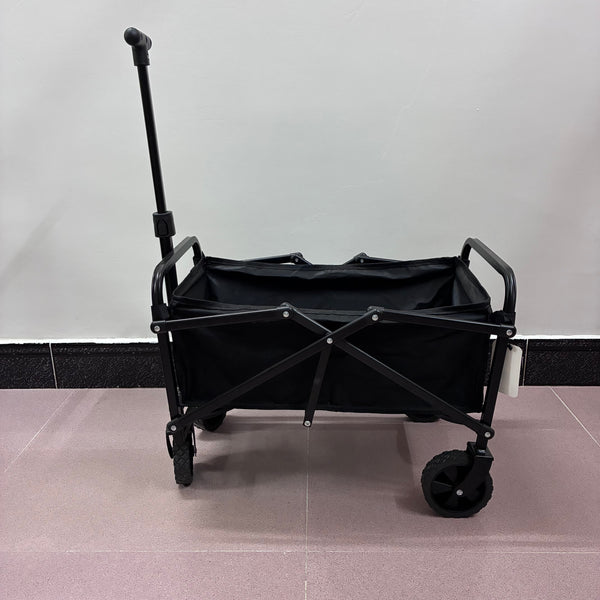 OUTFREE trolleys [furniture] Outdoor folding trolley, portable large-capacity four-wheel camping vehicle, black