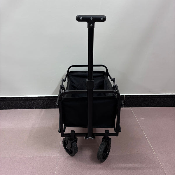 OUTFREE trolleys [furniture] Outdoor folding trolley, portable large-capacity four-wheel camping vehicle, black
