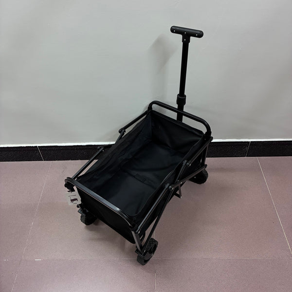 OUTFREE trolleys [furniture] Outdoor folding trolley, portable large-capacity four-wheel camping vehicle, black