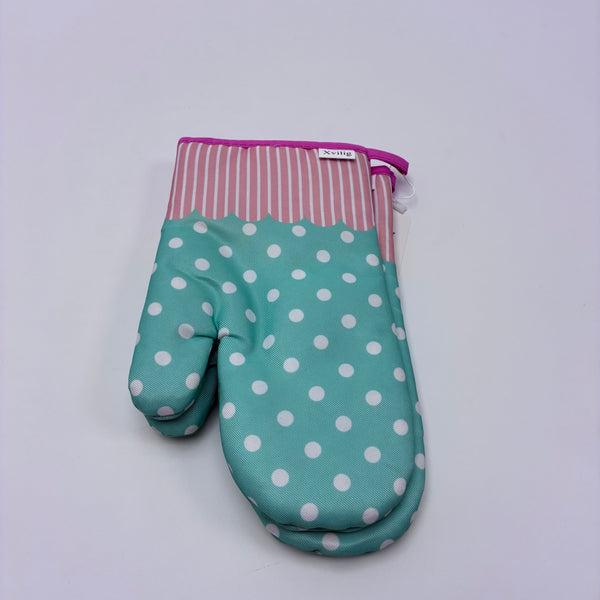 Xvilig Kitchen mitts Non-Slip Cotton Double Oven Gloves for Cooking Baking BBQ