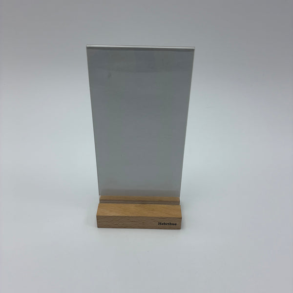 Hebrthue Nonmetal holders for signs Acrylic & Wooden Tabletop Sign Holder, Modern Desk Display Stand for Office, Storefront, Wedding, Restaurant Menu, Photo Frame