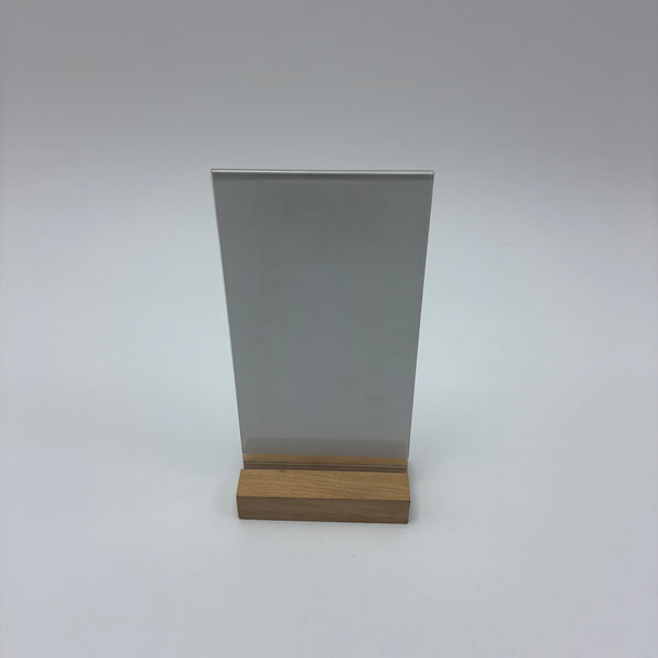 Hebrthue Nonmetal holders for signs Acrylic & Wooden Tabletop Sign Holder, Modern Desk Display Stand for Office, Storefront, Wedding, Restaurant Menu, Photo Frame