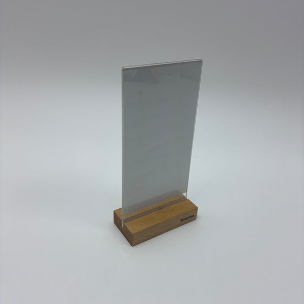 Hebrthue Nonmetal holders for signs Acrylic & Wooden Tabletop Sign Holder, Modern Desk Display Stand for Office, Storefront, Wedding, Restaurant Menu, Photo Frame