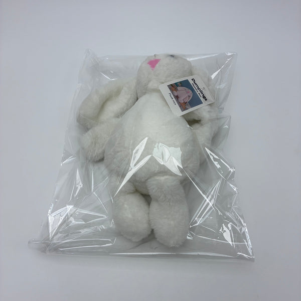 Dumplings Mystery Box Adorable White Rabbit Stuffed Animal with Long Floppy Ears, 100% Polyester Fiber