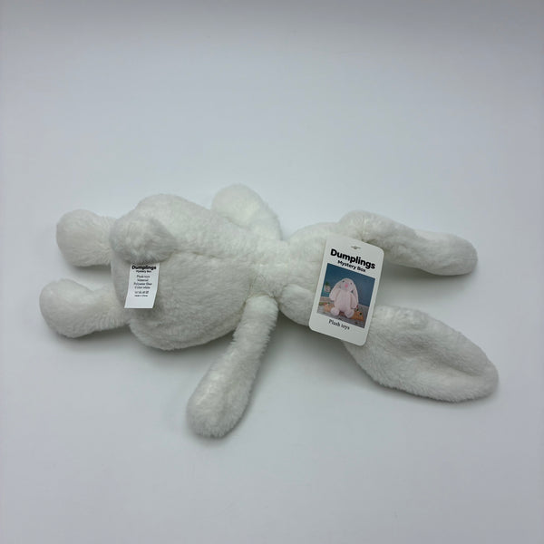 Dumplings Mystery Box Adorable White Rabbit Stuffed Animal with Long Floppy Ears, 100% Polyester Fiber