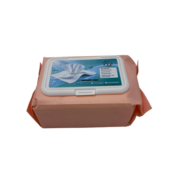 F+U Antiseptic wipes Disinfecting and antibacterial wet wipes, with a portable flip-top design