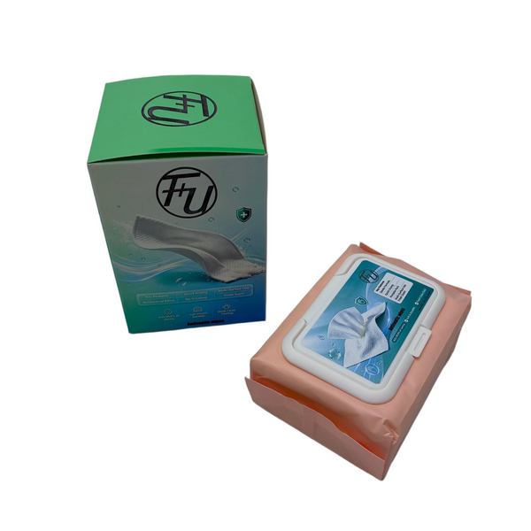 F+U Antiseptic wipes Disinfecting and antibacterial wet wipes, with a portable flip-top design