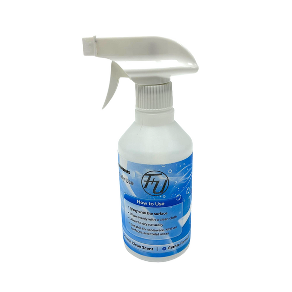 F+U Disinfectants for hygiene purposes Multi-purpose disinfectant, spray type, gentle and non-irritating to hands